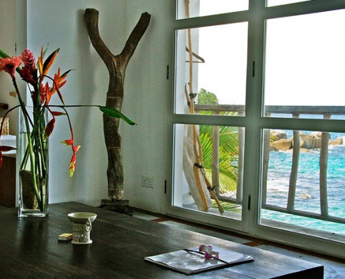 This image shows the Bliss Hotel seaside apartment