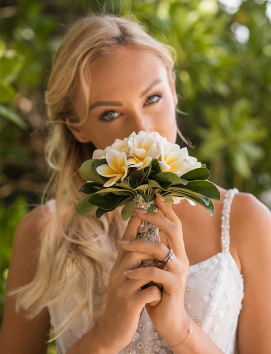 This photo shows a bride portrait in front of Mangroves